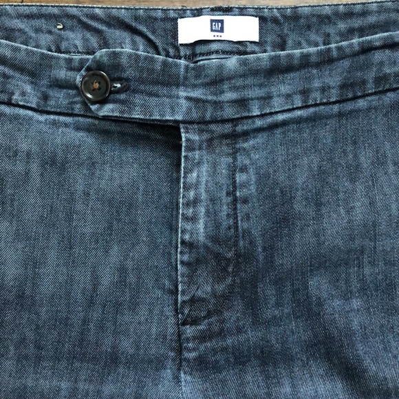 GAP Wide Leg Trousers Dark Blue Wash Size 12 Regular - Picture 7 of 7